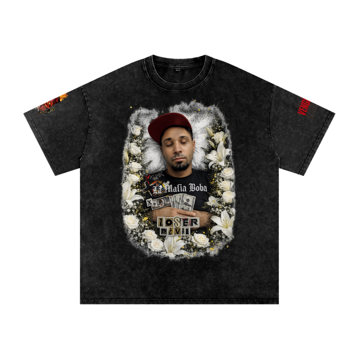 Snow Washed Oversized Cotton T-Shirt