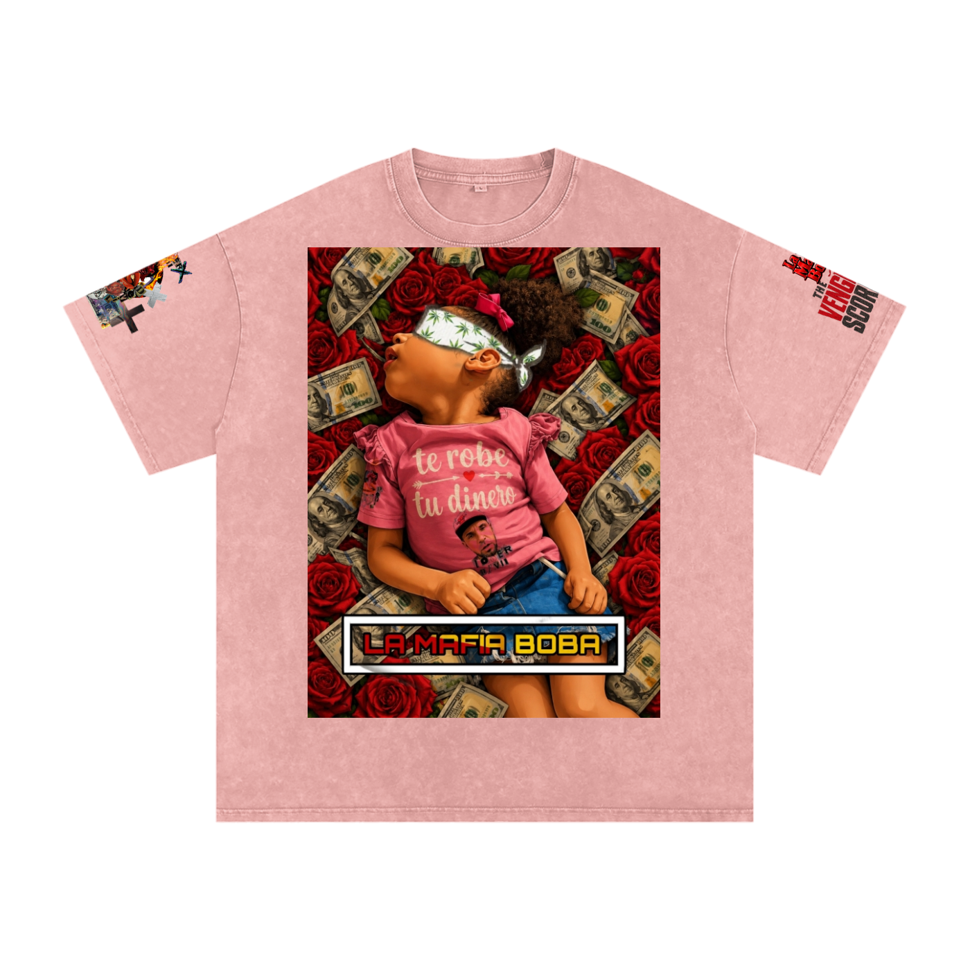 Snow Washed Oversized Cotton T-Shirt