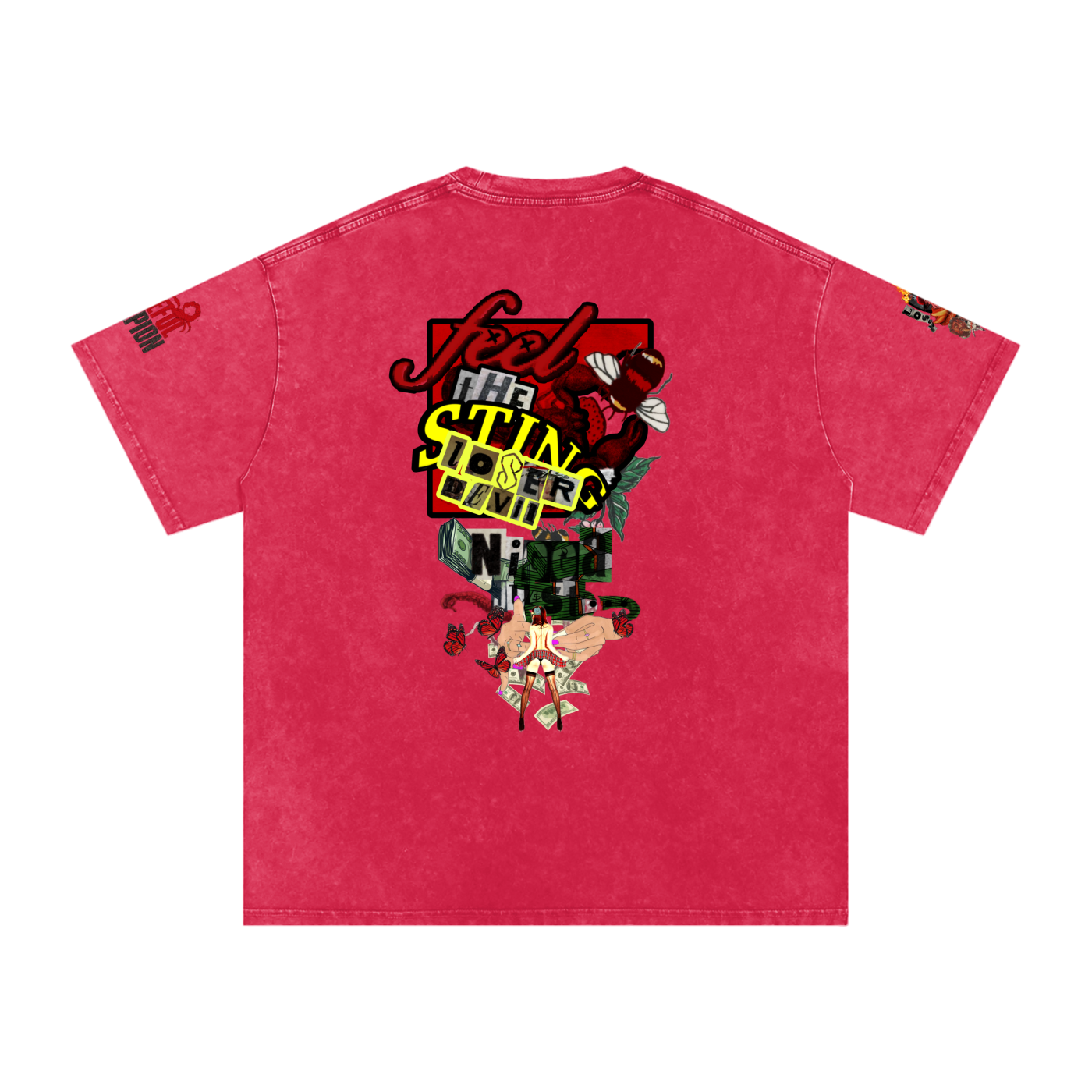 Snow Washed Oversized Cotton T-Shirt