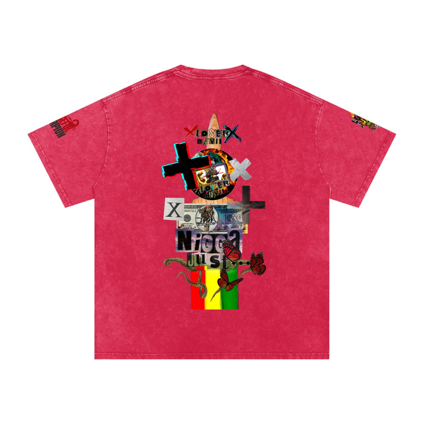 Snow Washed Oversized Cotton T-Shirt