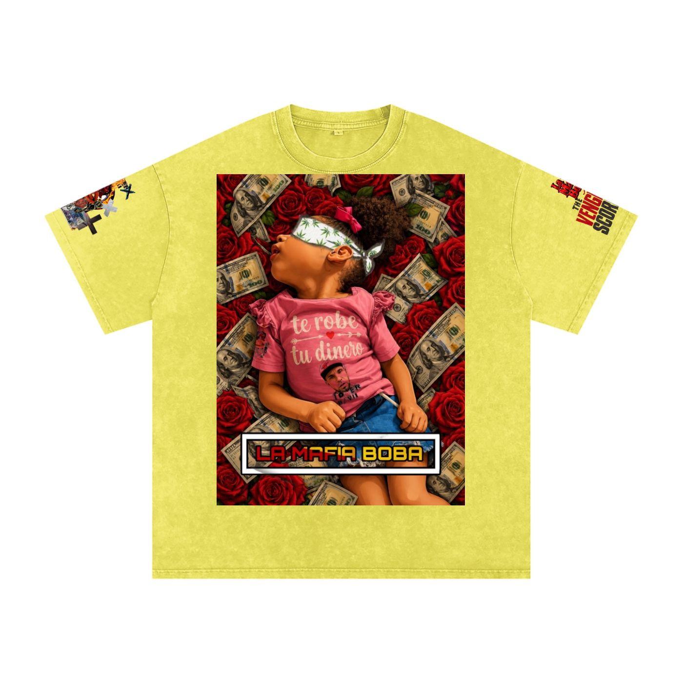 Snow Washed Oversized Cotton T-Shirt