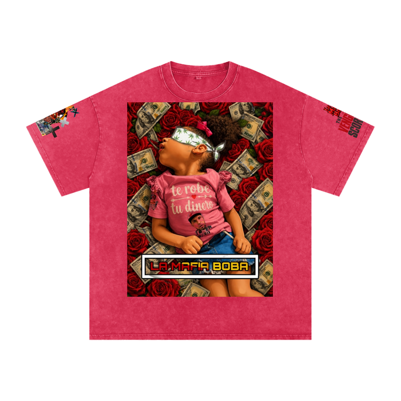 Snow Washed Oversized Cotton T-Shirt