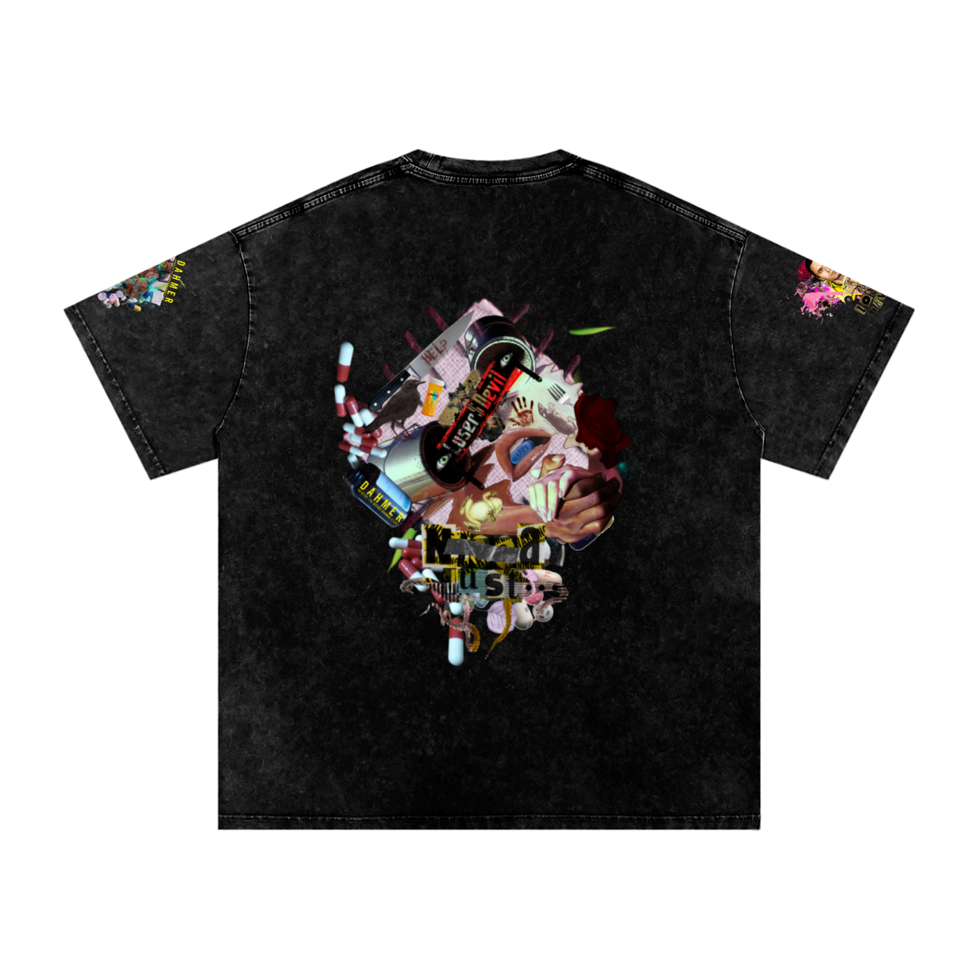 Snow Washed Oversized Cotton T-Shirt