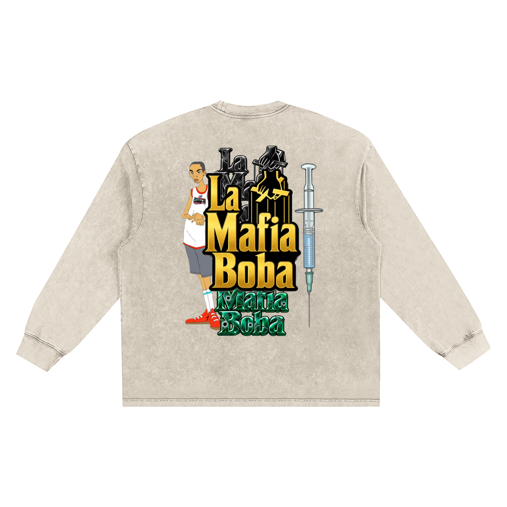 Snow Washed Frayed Edge T-Shirt