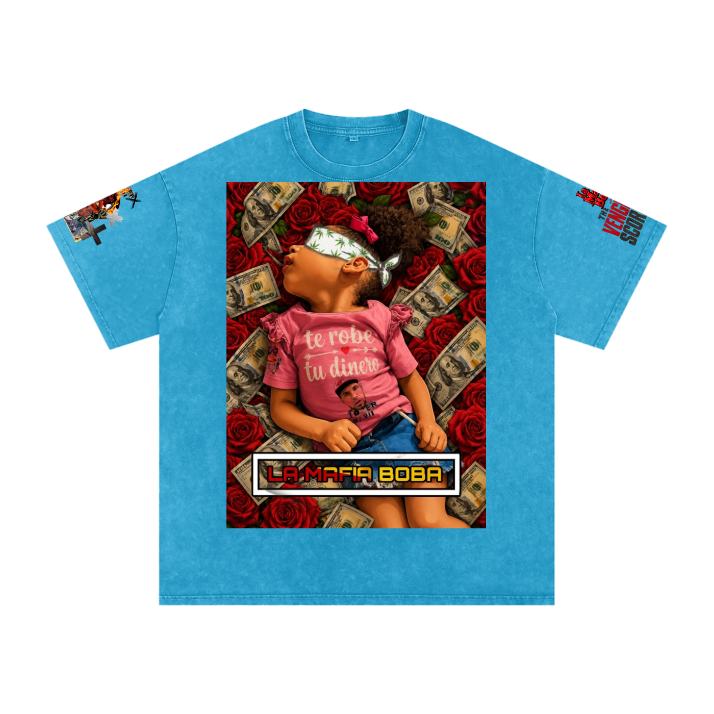 Snow Washed Oversized Cotton T-Shirt
