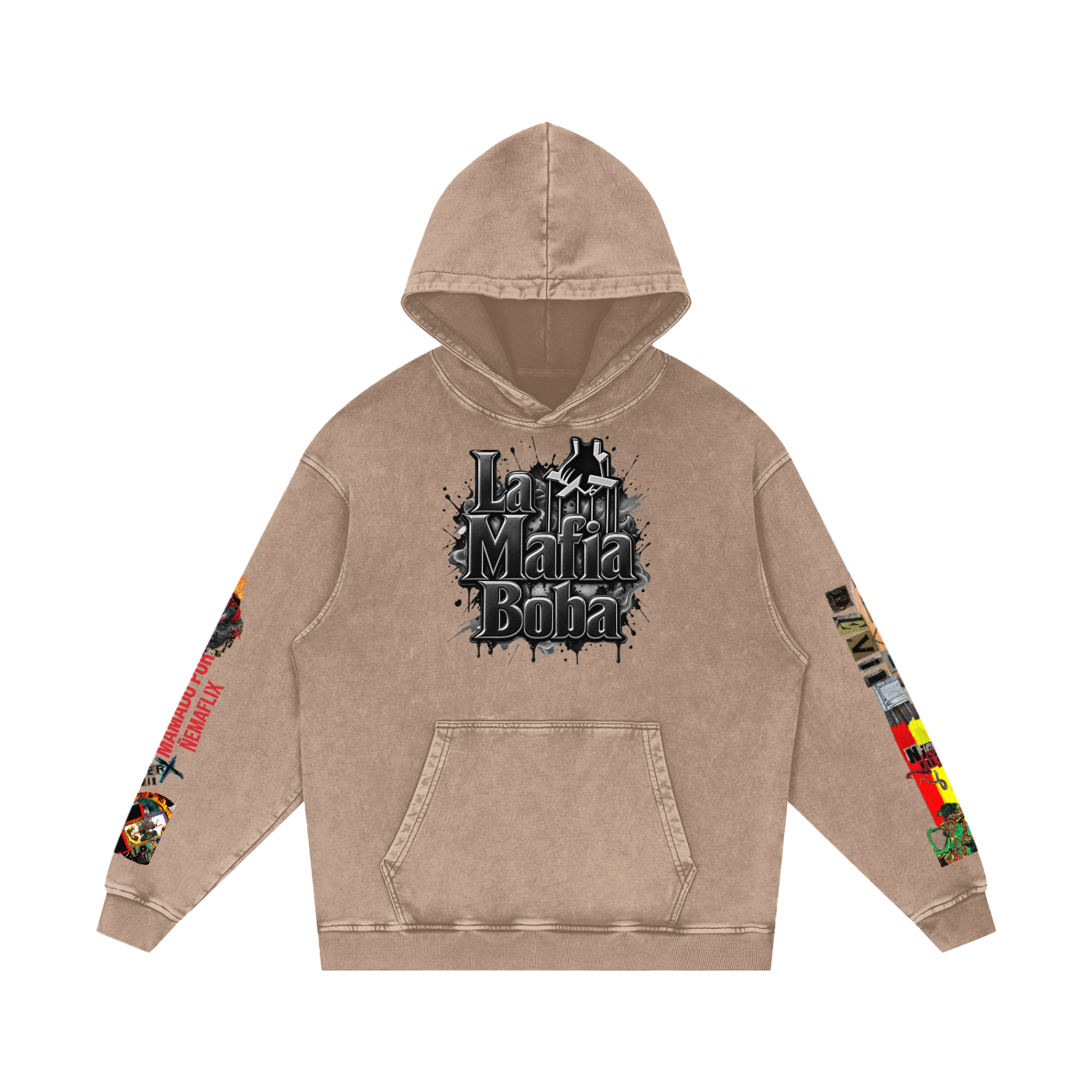 Snow Washed Loose Cotton Hoodie
