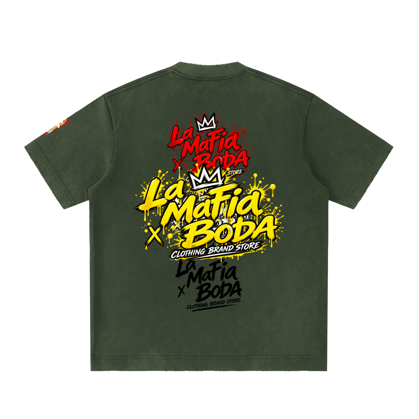 Heavyweight Vintage Washed Frayed T-Shirt