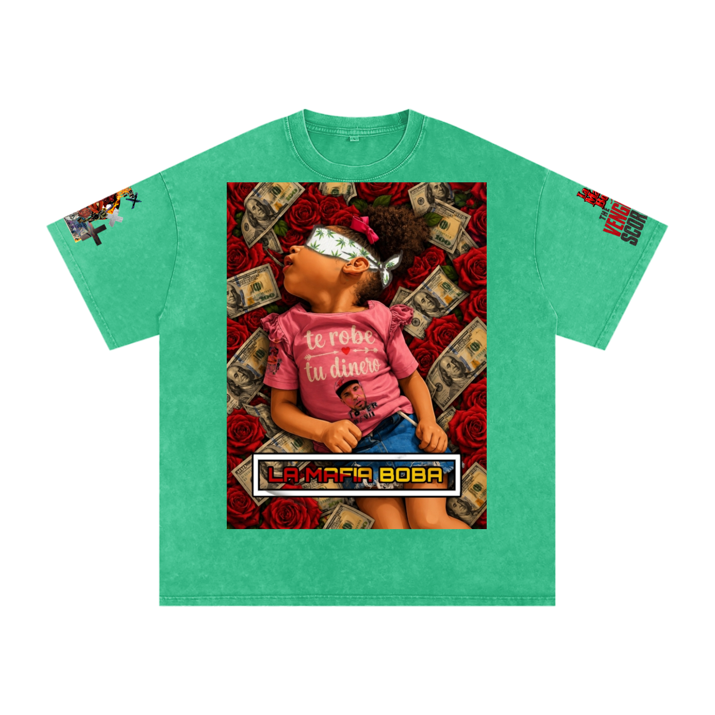Snow Washed Oversized Cotton T-Shirt