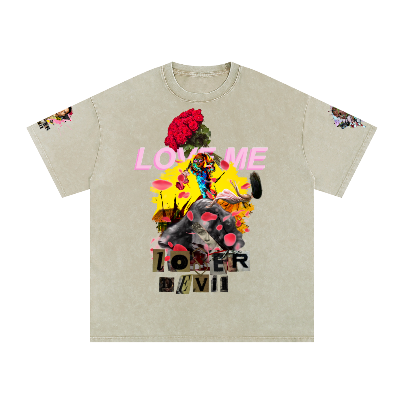 Snow Washed Oversized Cotton T-Shirt