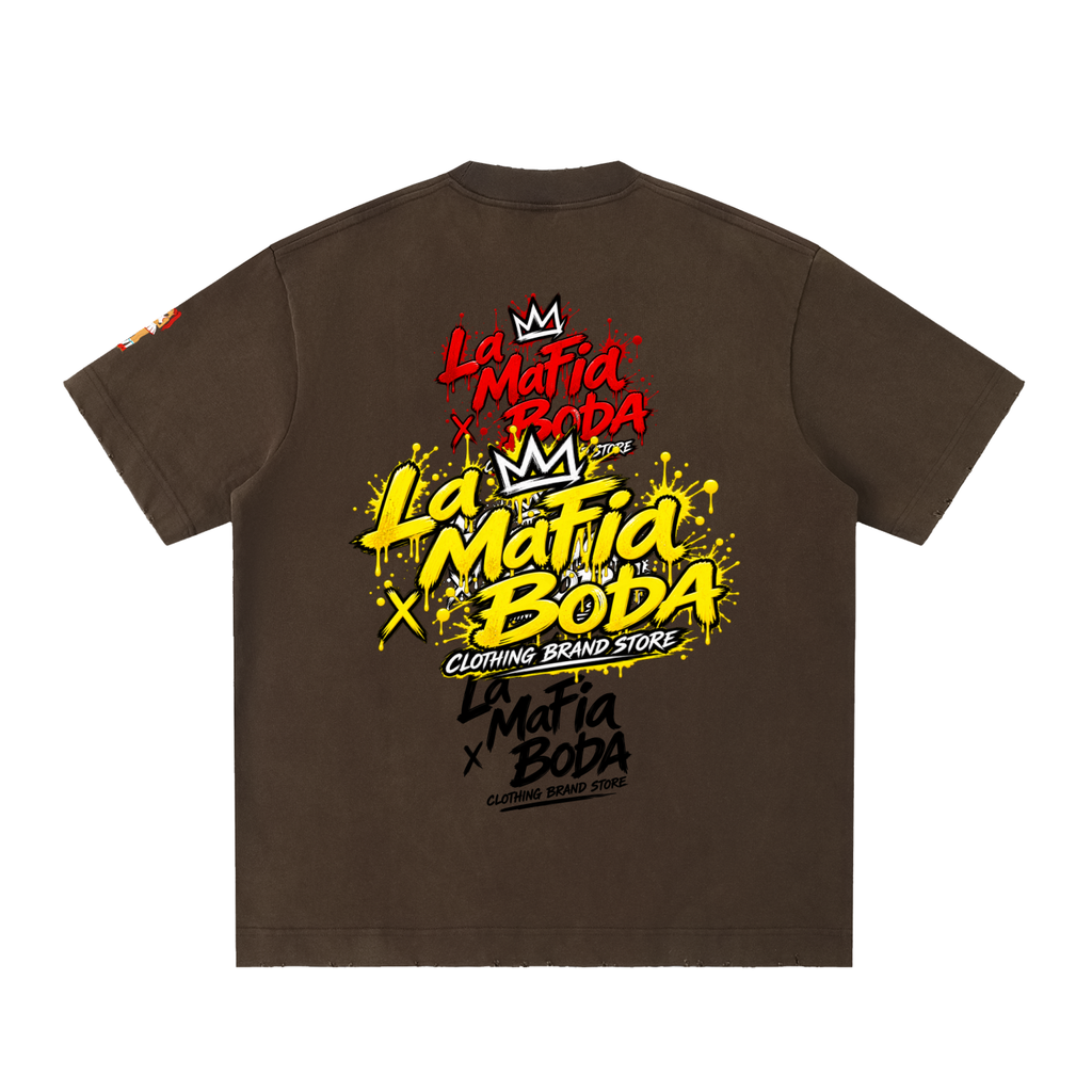 Heavyweight Vintage Washed Frayed T-Shirt