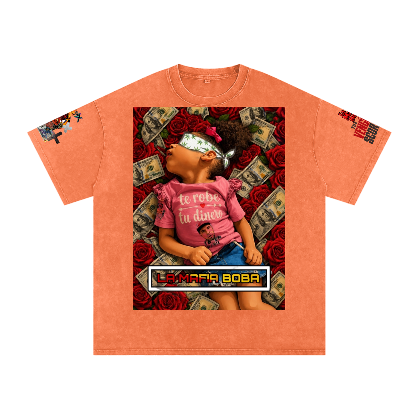 Snow Washed Oversized Cotton T-Shirt