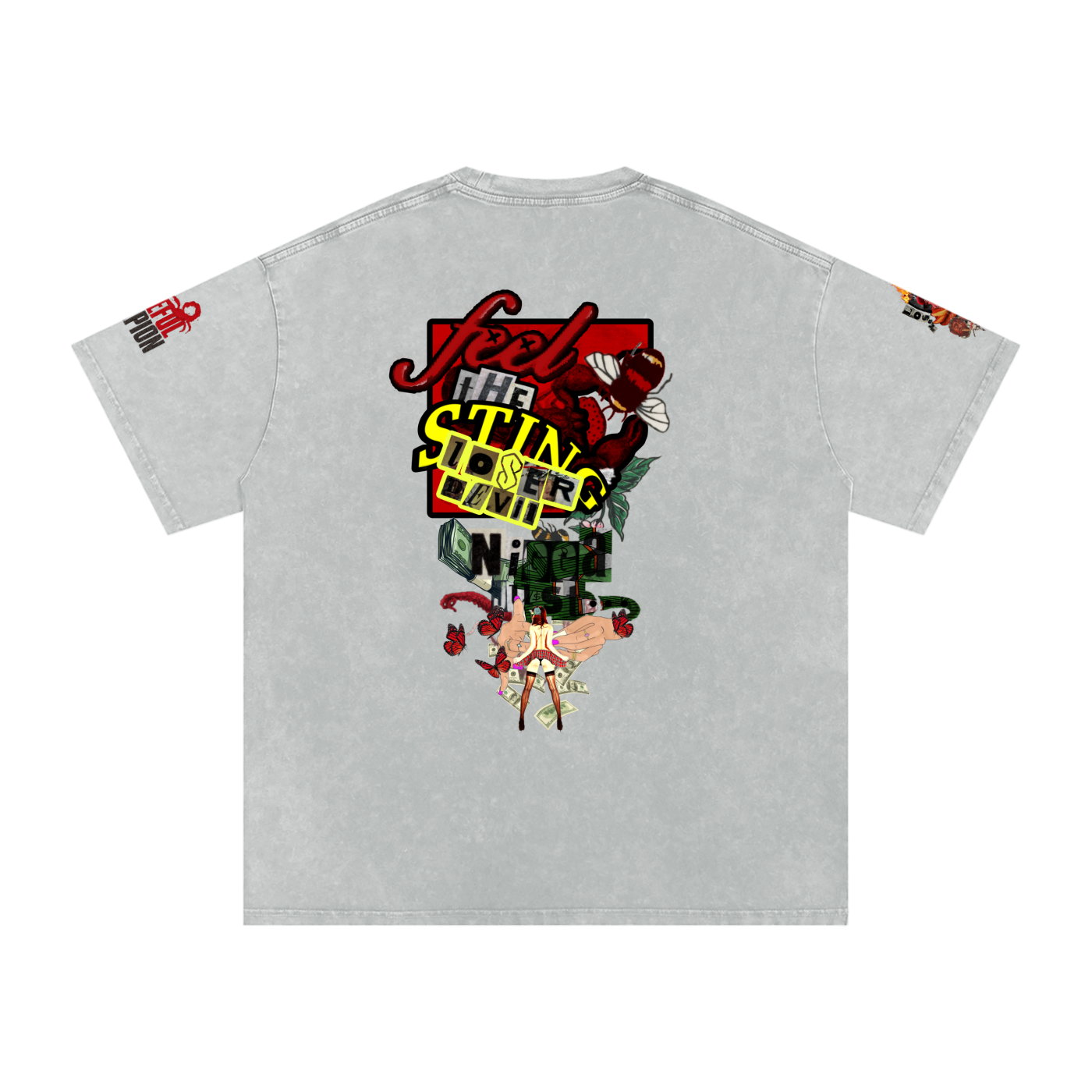 Snow Washed Oversized Cotton T-Shirt