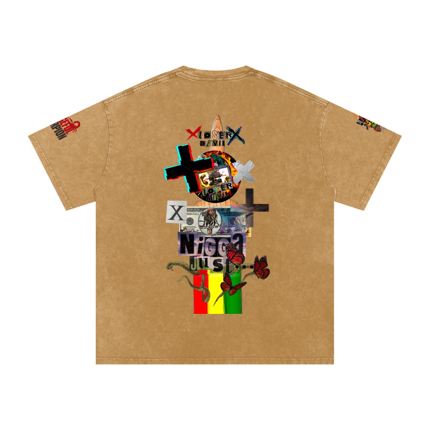 Snow Washed Oversized Cotton T-Shirt
