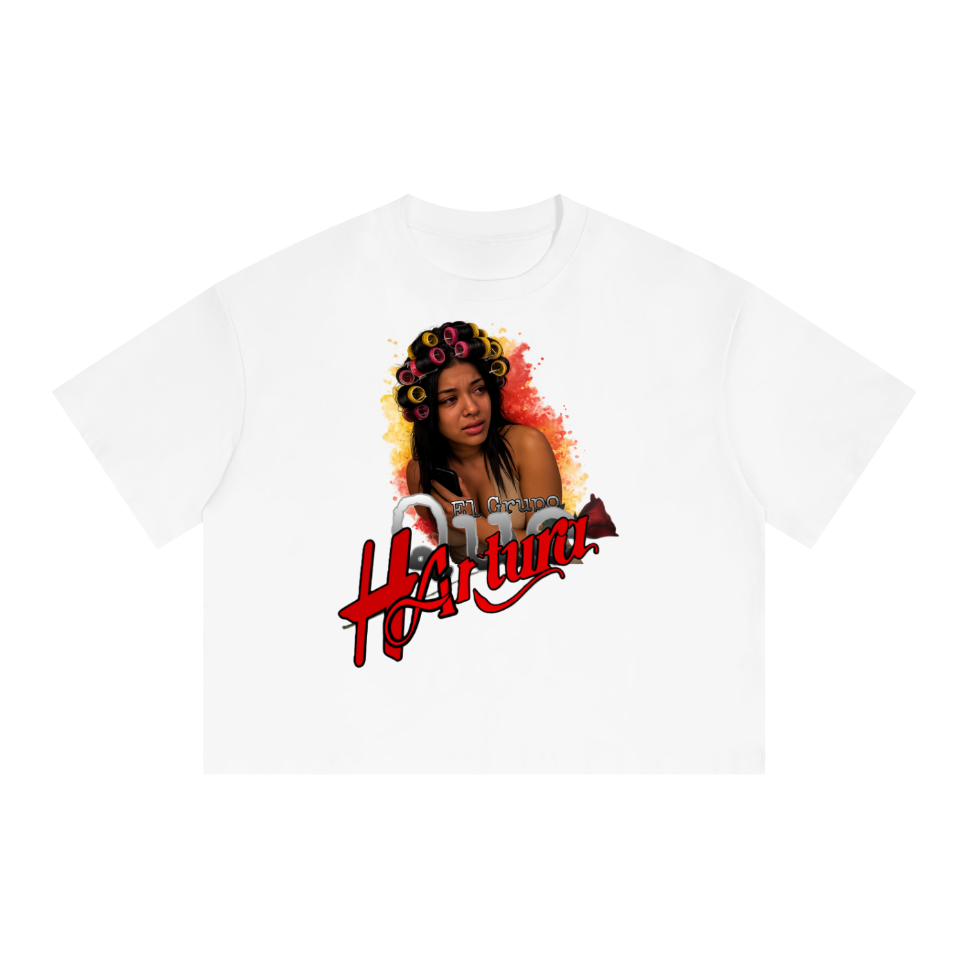 Unisex Boxy Drop Shoulder Crop T-Shirt