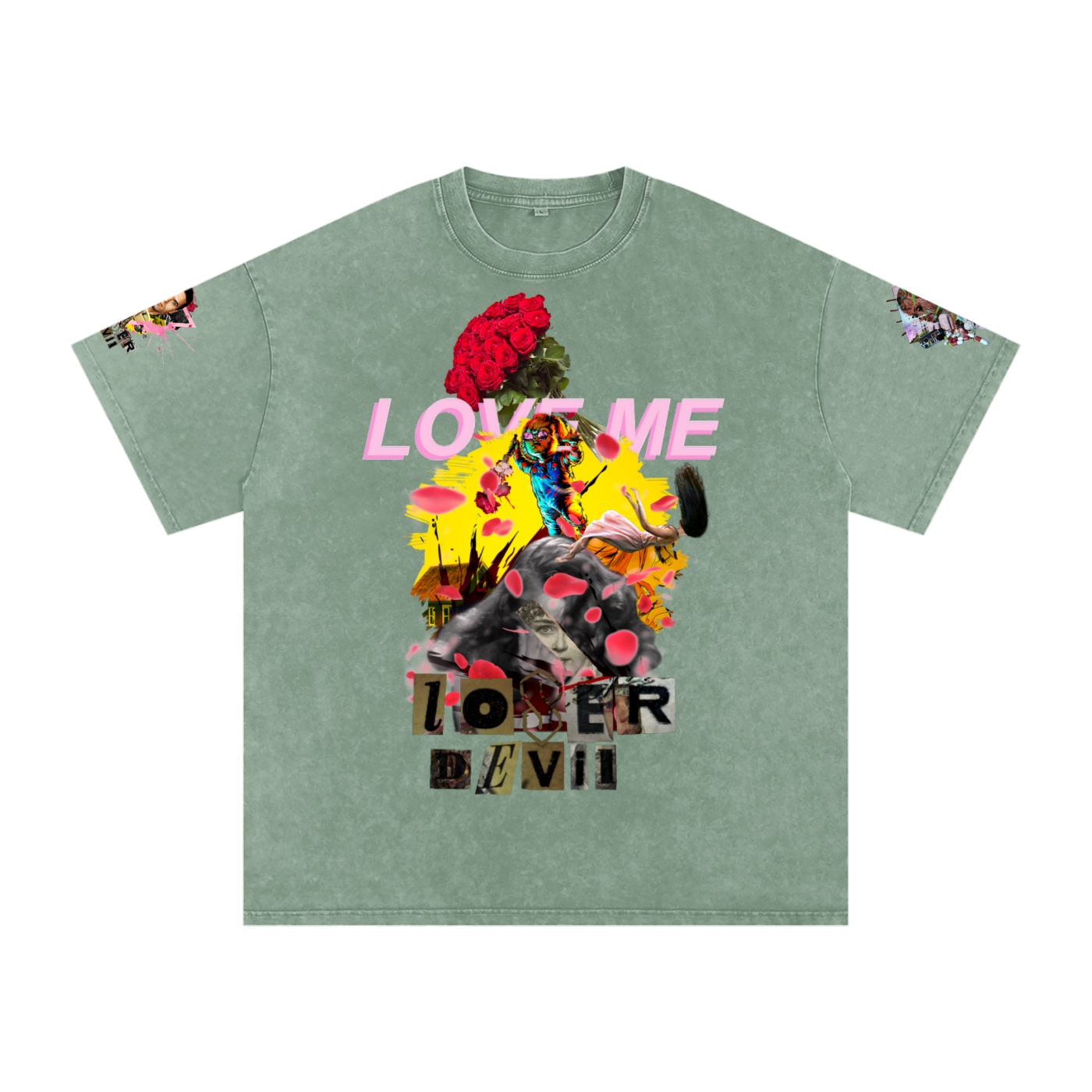 Snow Washed Oversized Cotton T-Shirt
