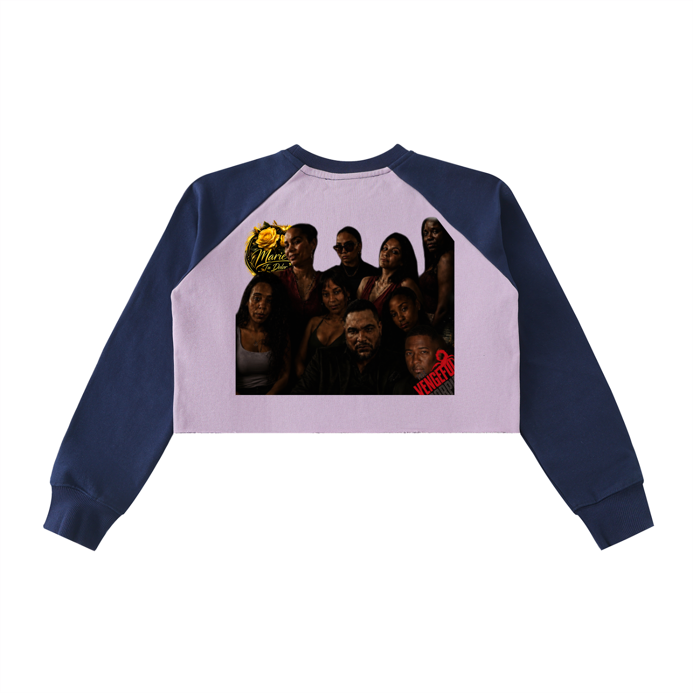 Raw-Hem Color-Block Raglan Crop Sweatshirt