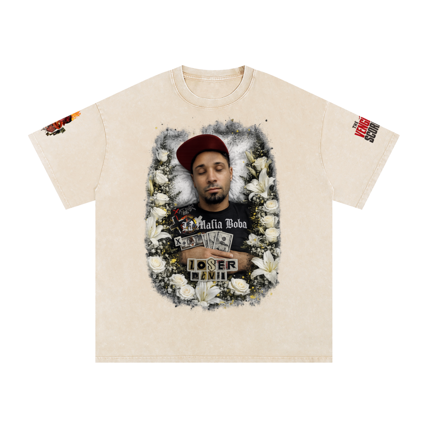 Snow Washed Oversized Cotton T-Shirt