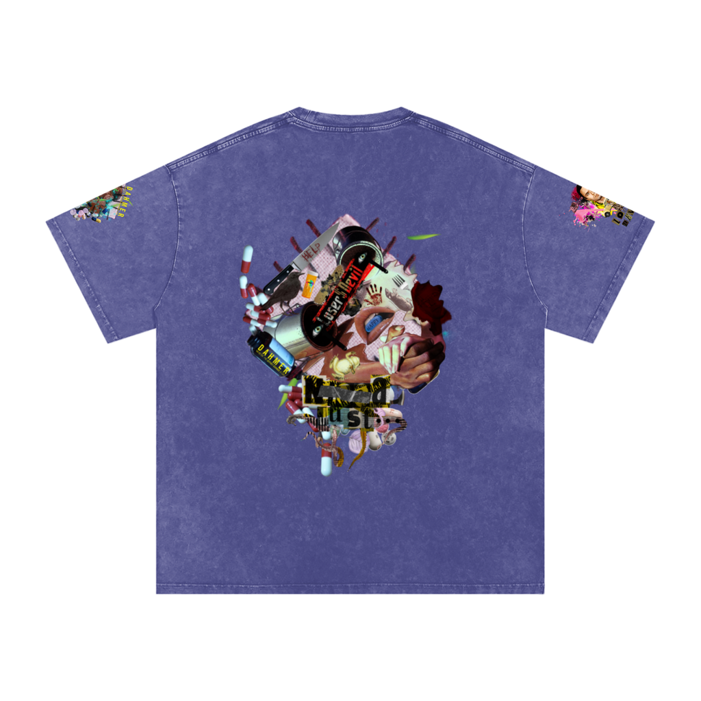Snow Washed Oversized Cotton T-Shirt