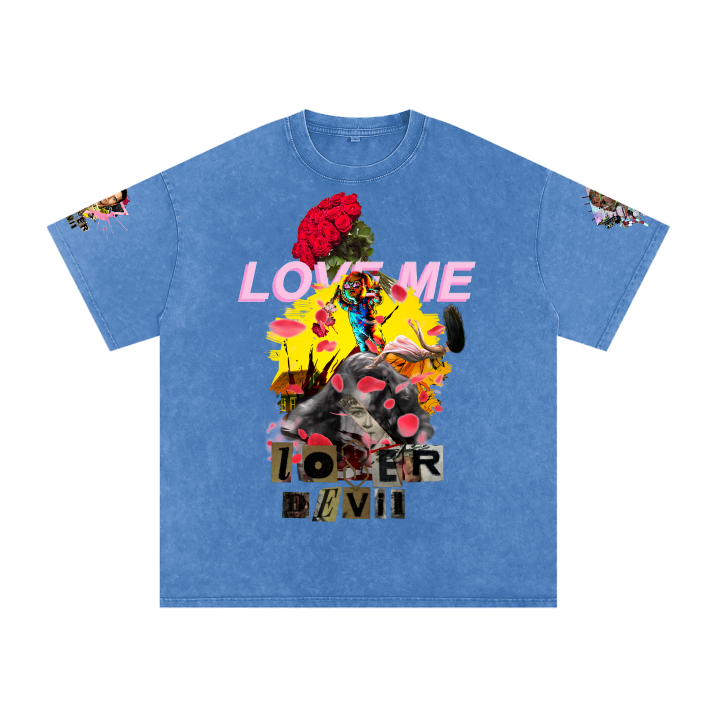 Snow Washed Oversized Cotton T-Shirt