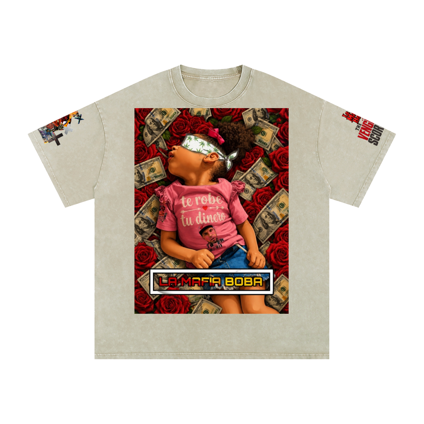 Snow Washed Oversized Cotton T-Shirt