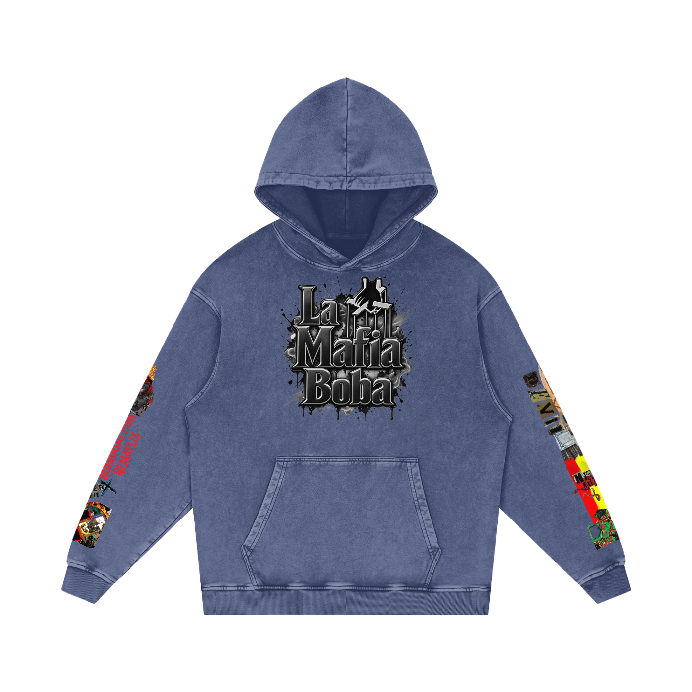 Snow Washed Loose Cotton Hoodie