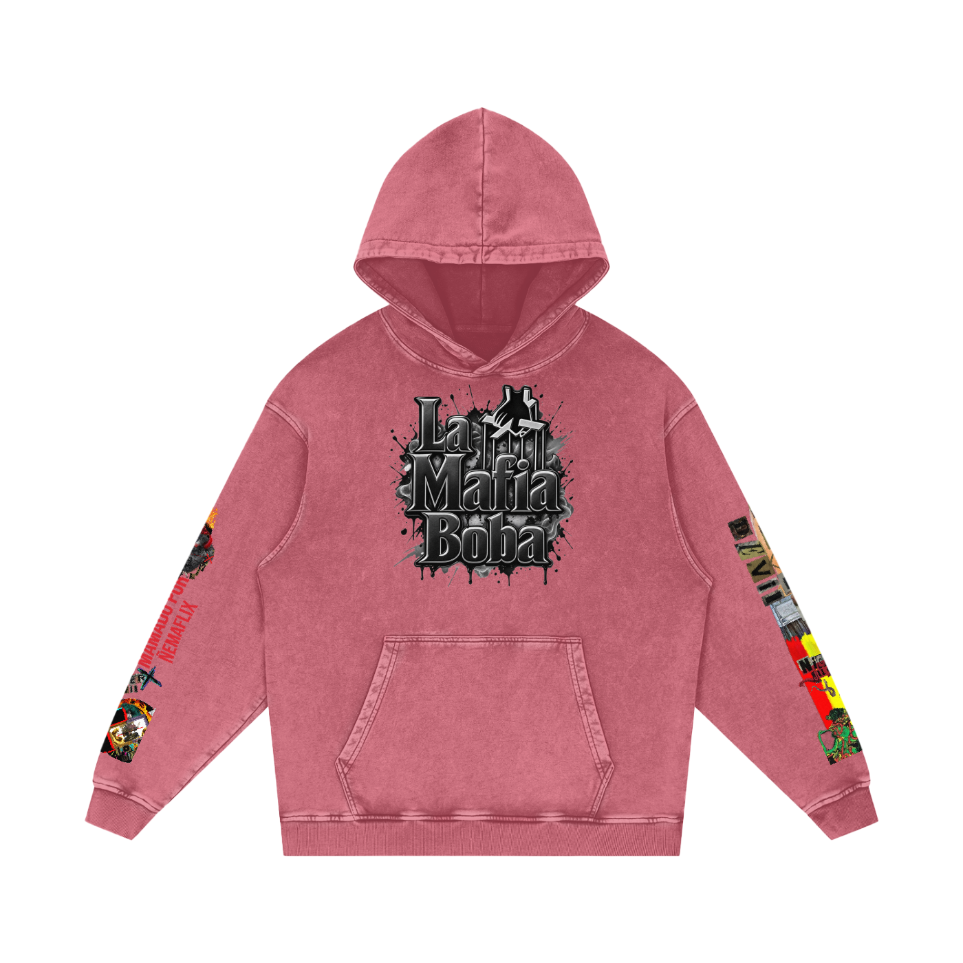 Snow Washed Loose Cotton Hoodie