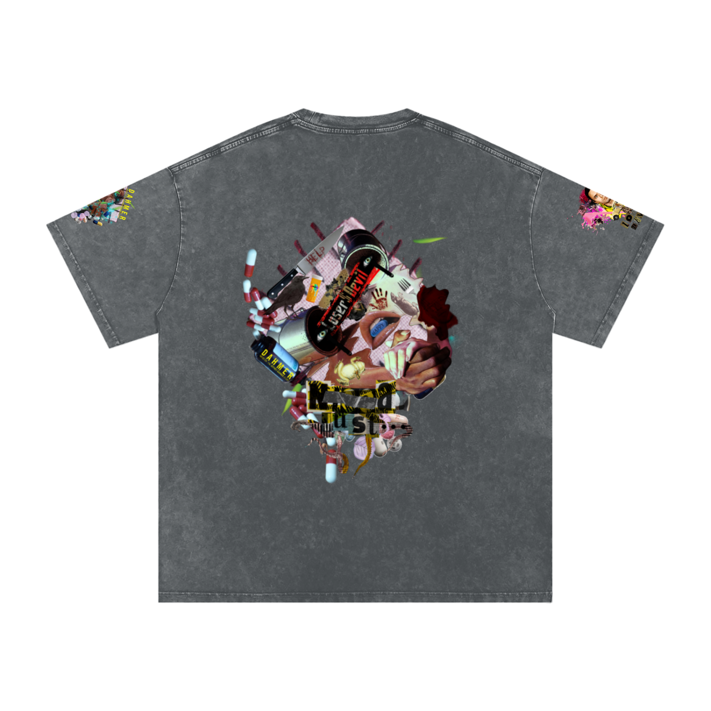 Snow Washed Oversized Cotton T-Shirt