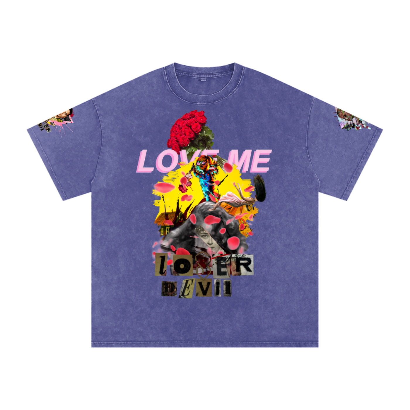 Snow Washed Oversized Cotton T-Shirt