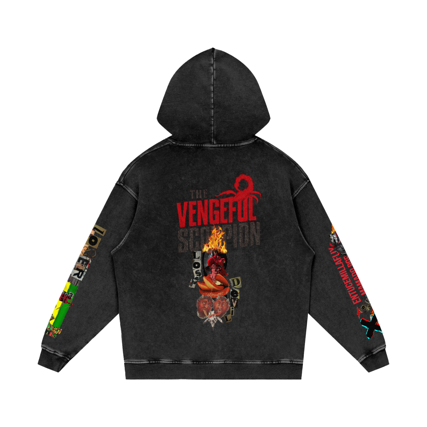 Snow Washed Loose Cotton Hoodie
