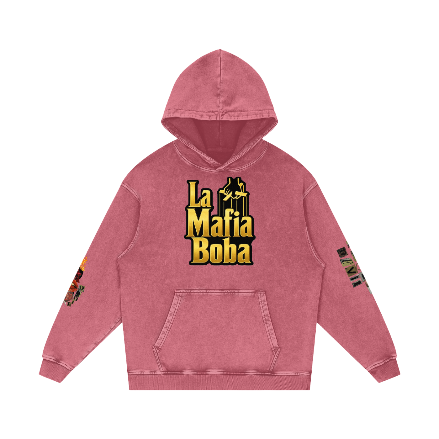 Snow Washed Loose Cotton Hoodie