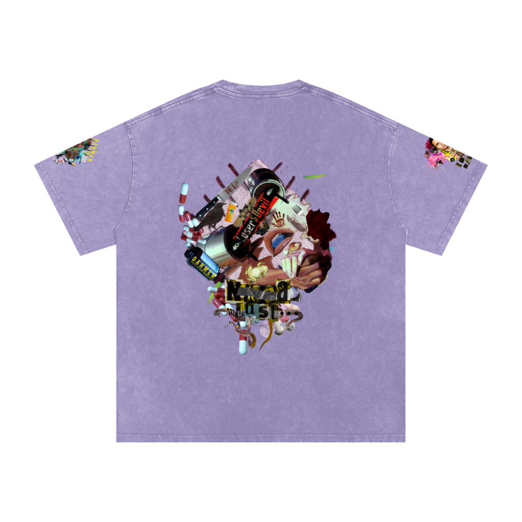 Snow Washed Oversized Cotton T-Shirt