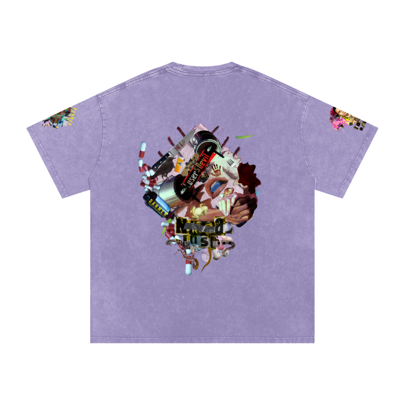 Snow Washed Oversized Cotton T-Shirt