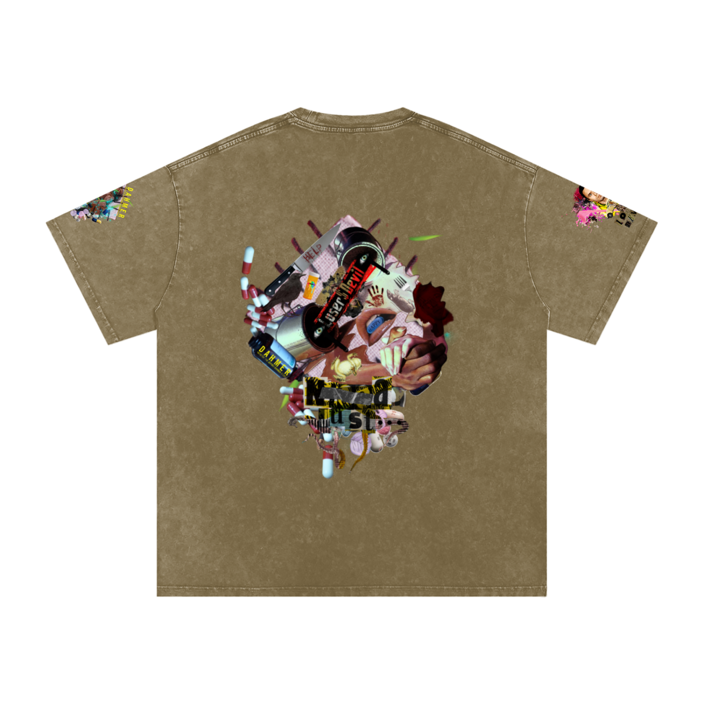 Snow Washed Oversized Cotton T-Shirt