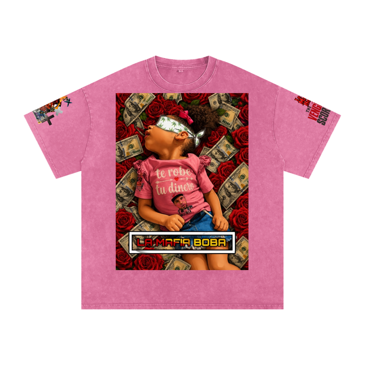 Snow Washed Oversized Cotton T-Shirt