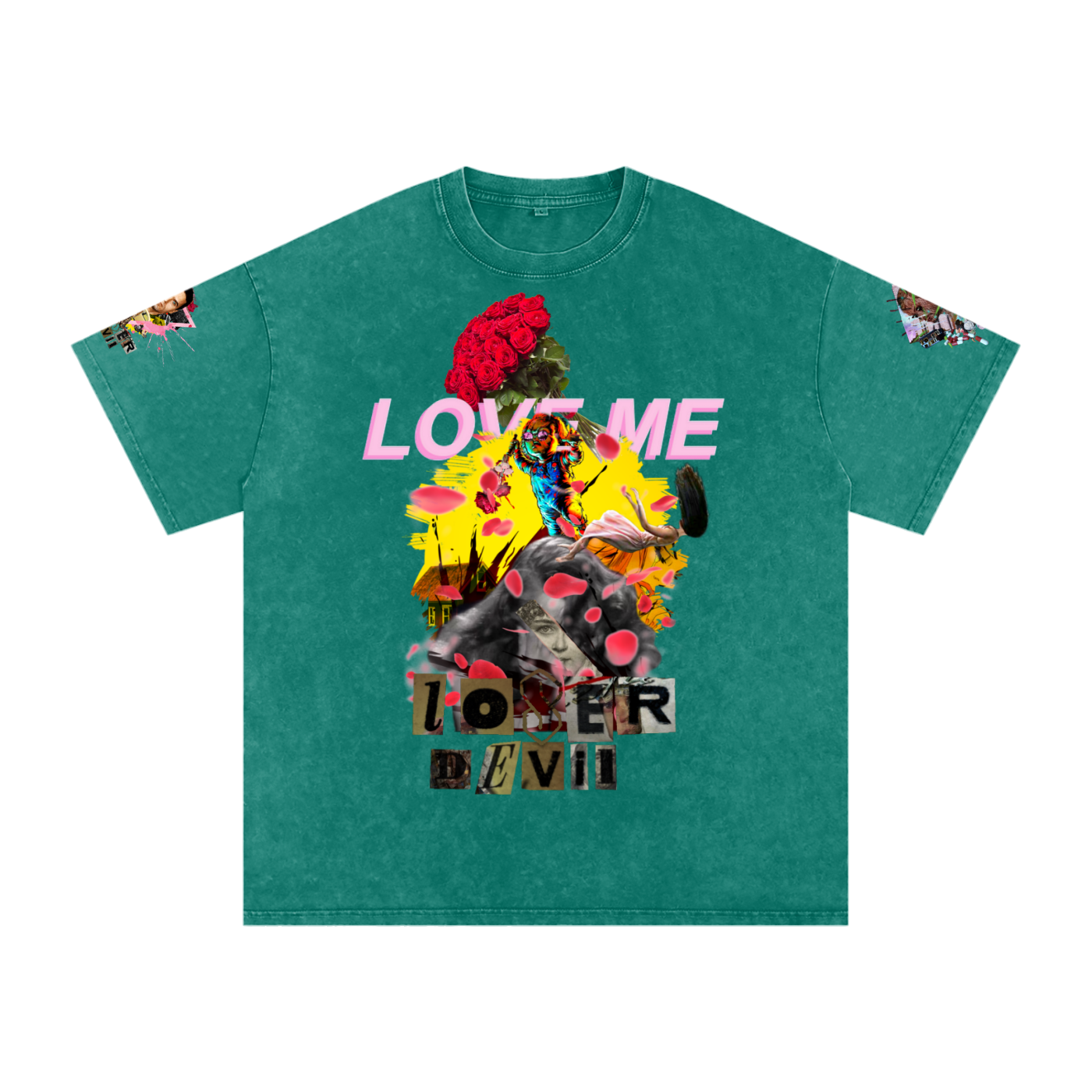 Snow Washed Oversized Cotton T-Shirt