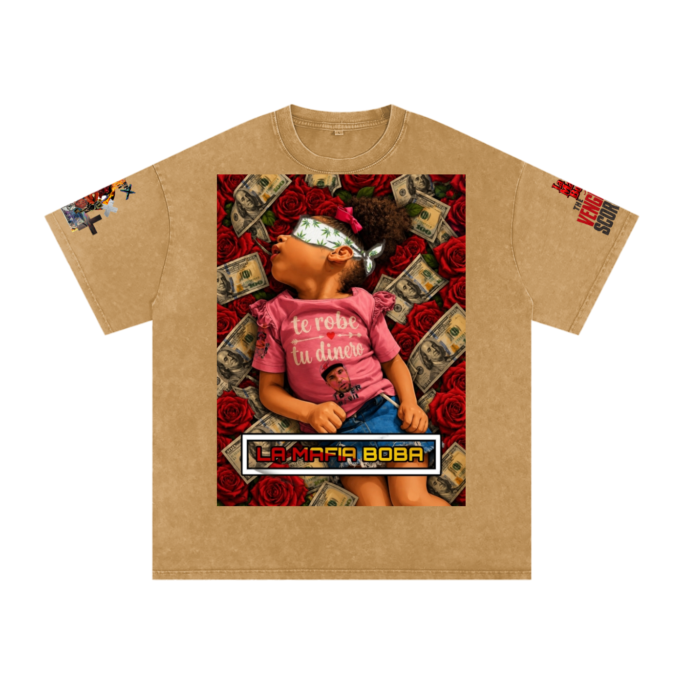 Snow Washed Oversized Cotton T-Shirt