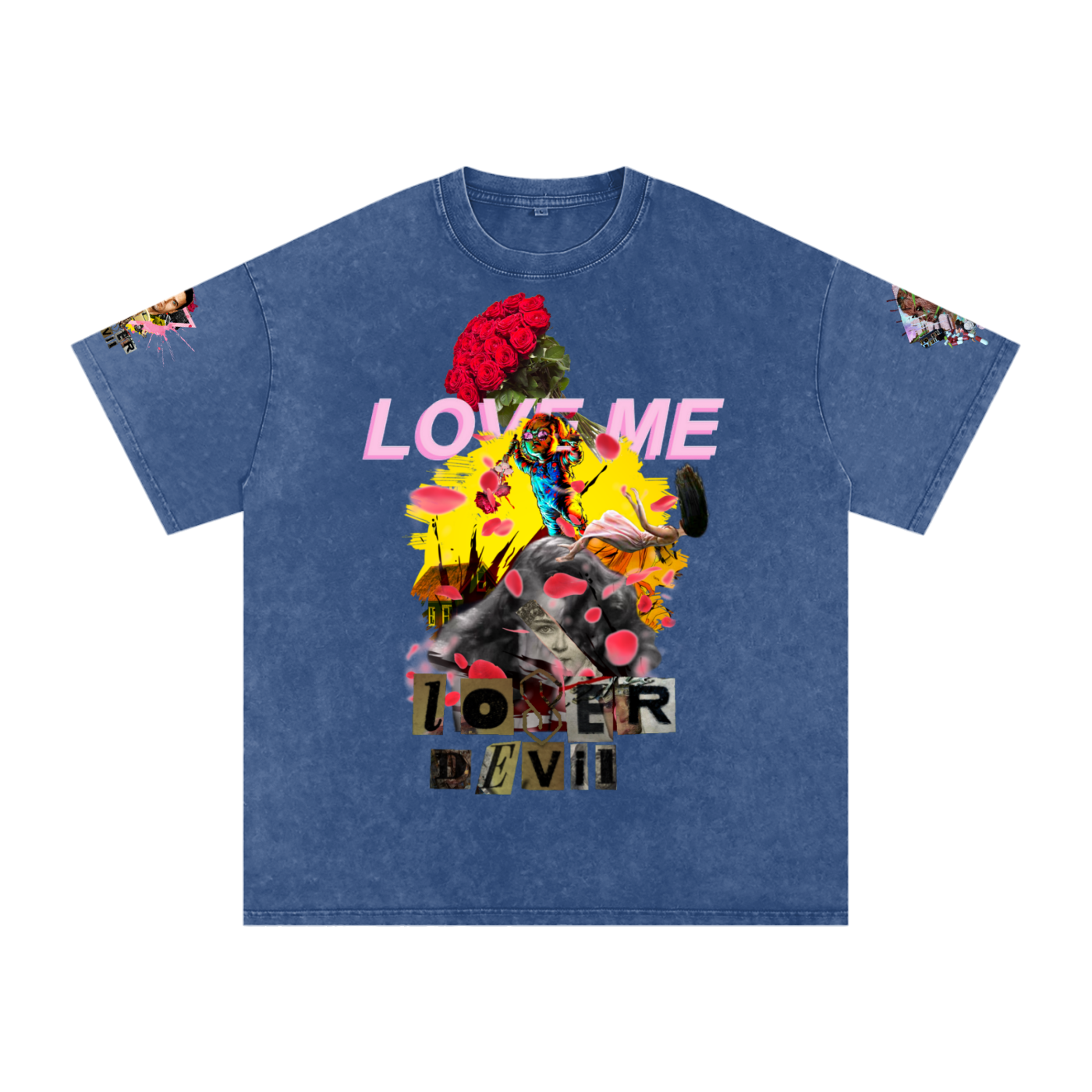 Snow Washed Oversized Cotton T-Shirt