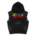 Unisex Vintage Wash Sun Fade Sleeveless Hoodie