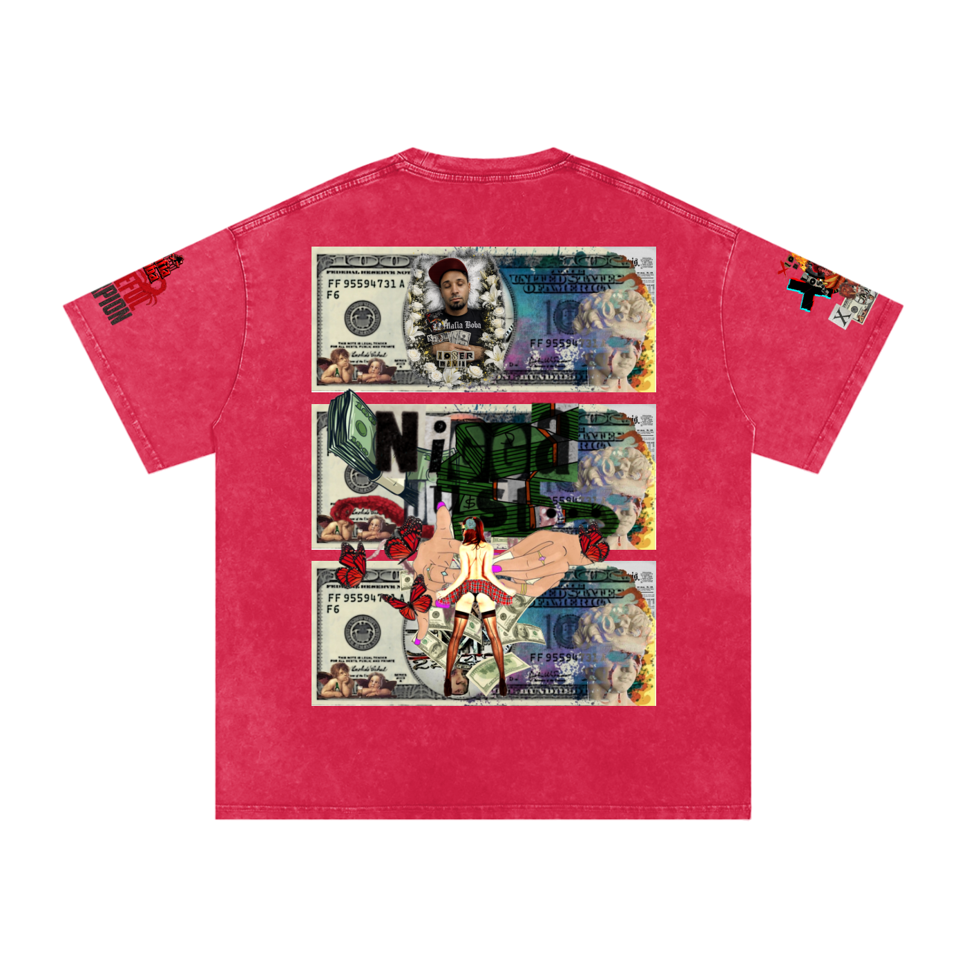 Snow Washed Oversized Cotton T-Shirt