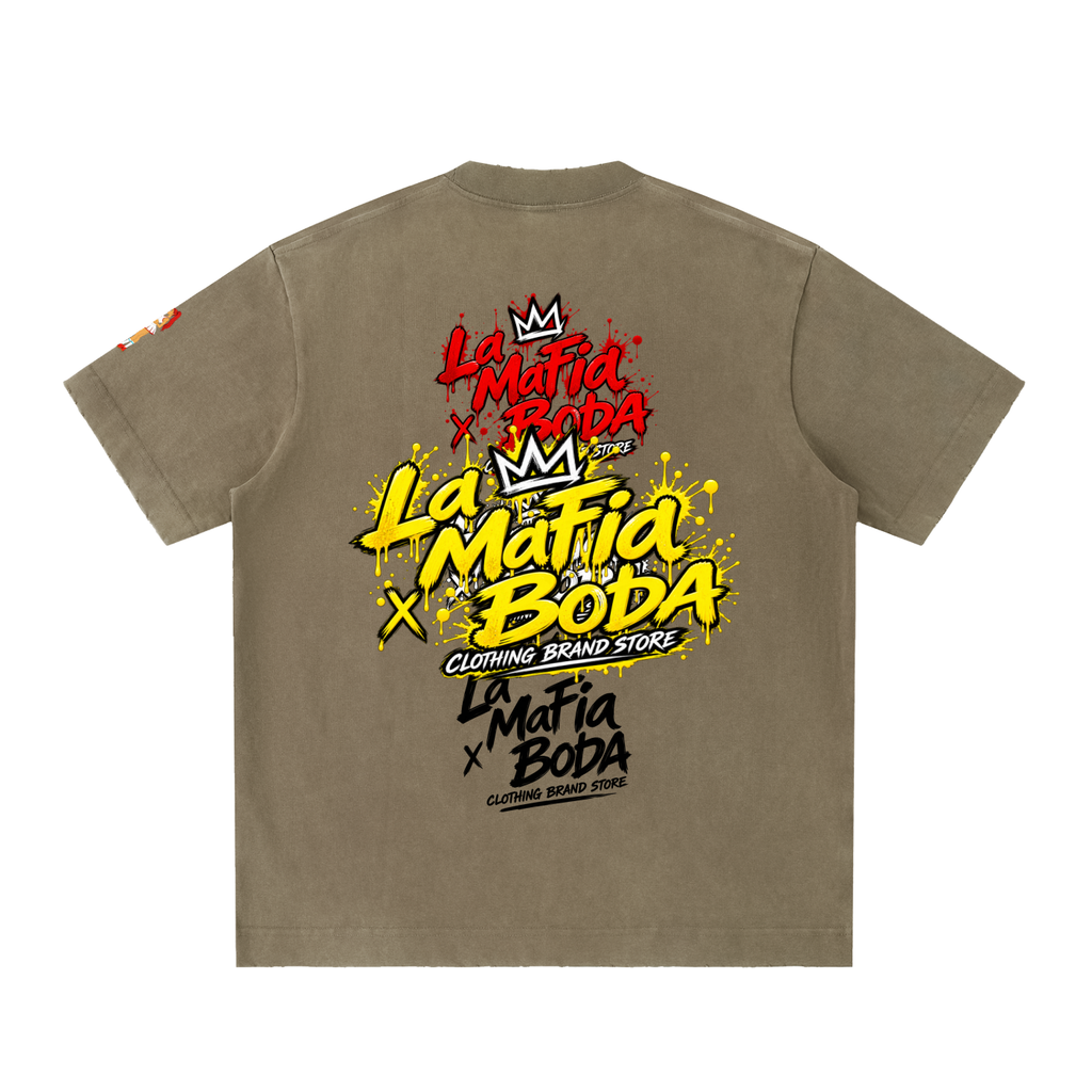 Heavyweight Vintage Washed Frayed T-Shirt