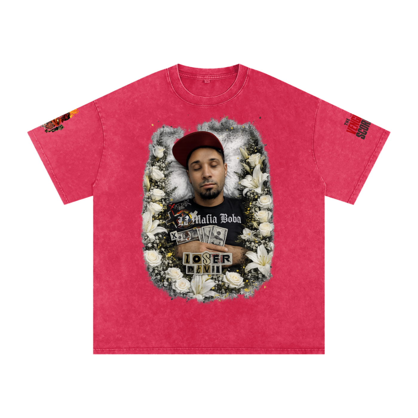 Snow Washed Oversized Cotton T-Shirt