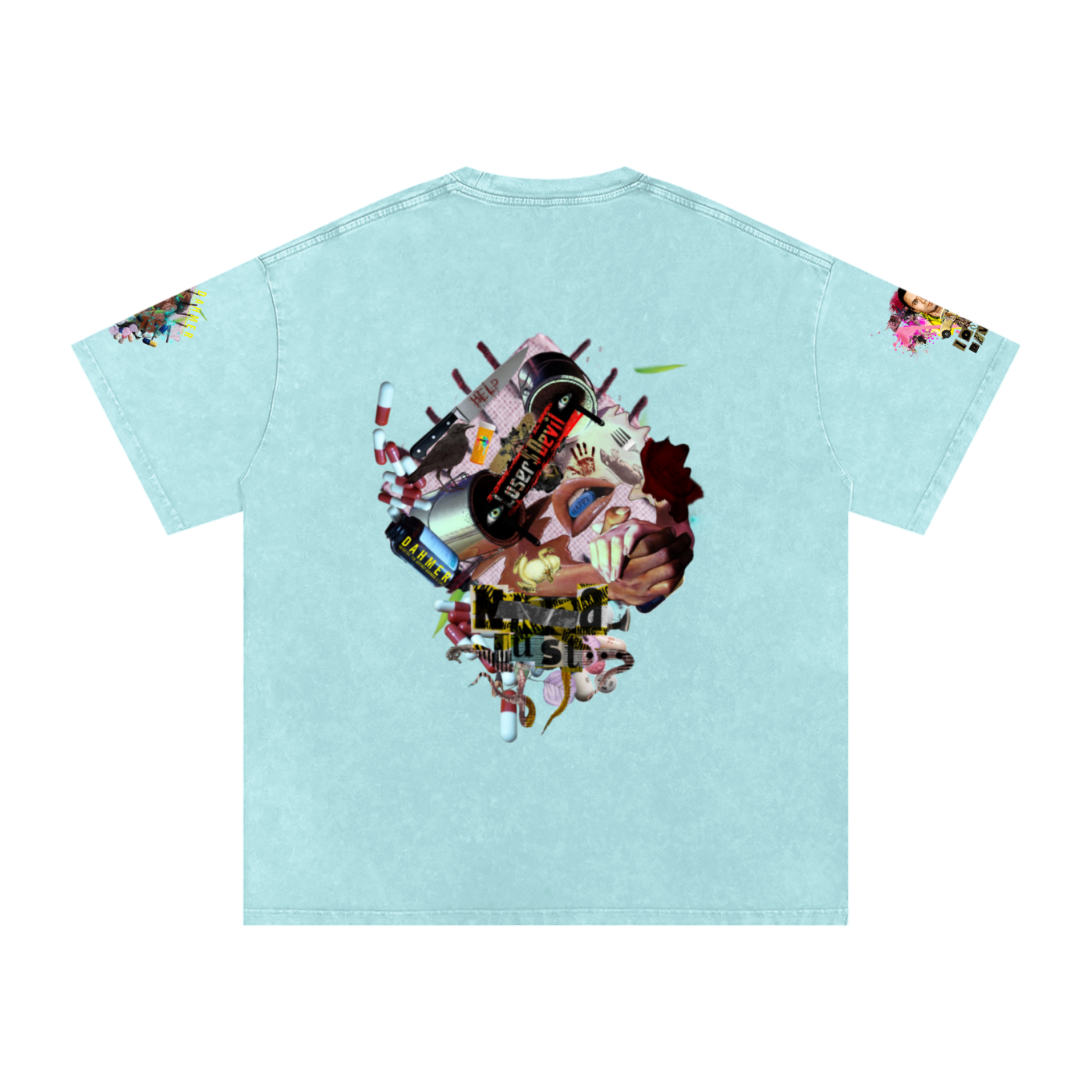 Snow Washed Oversized Cotton T-Shirt