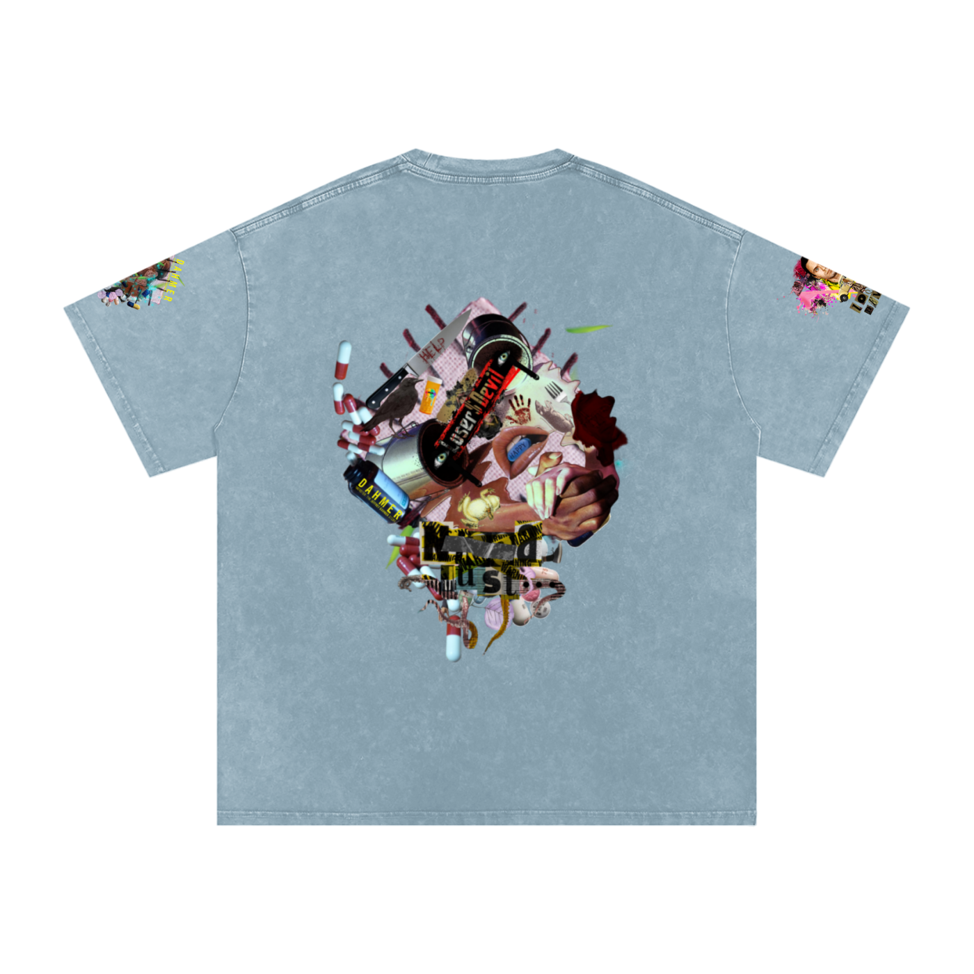 Snow Washed Oversized Cotton T-Shirt