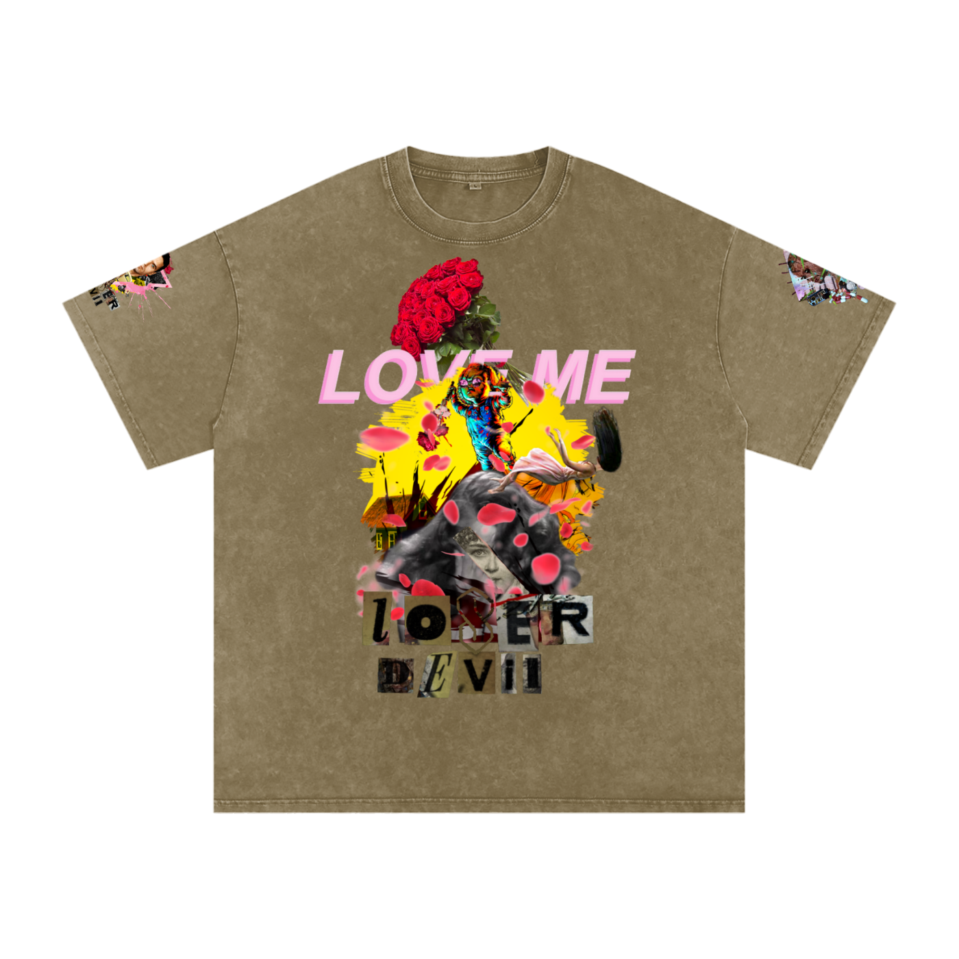Snow Washed Oversized Cotton T-Shirt