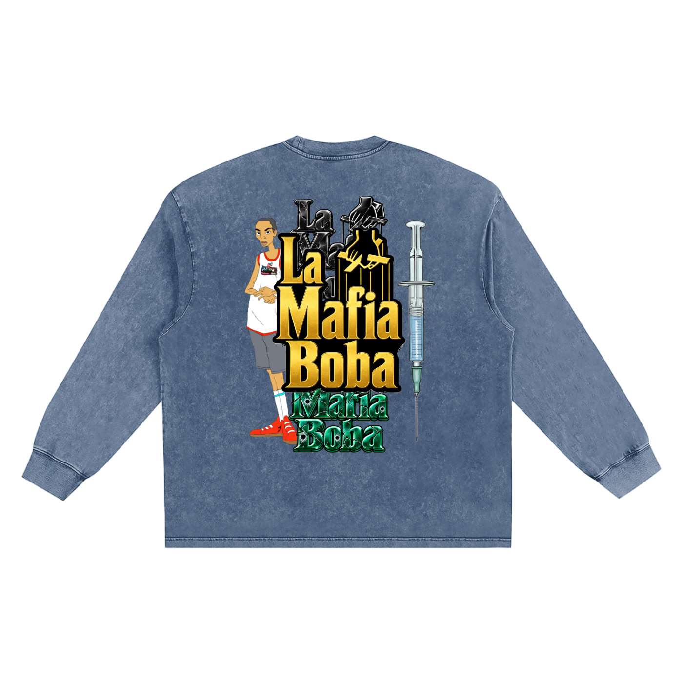 Snow Washed Frayed Edge T-Shirt