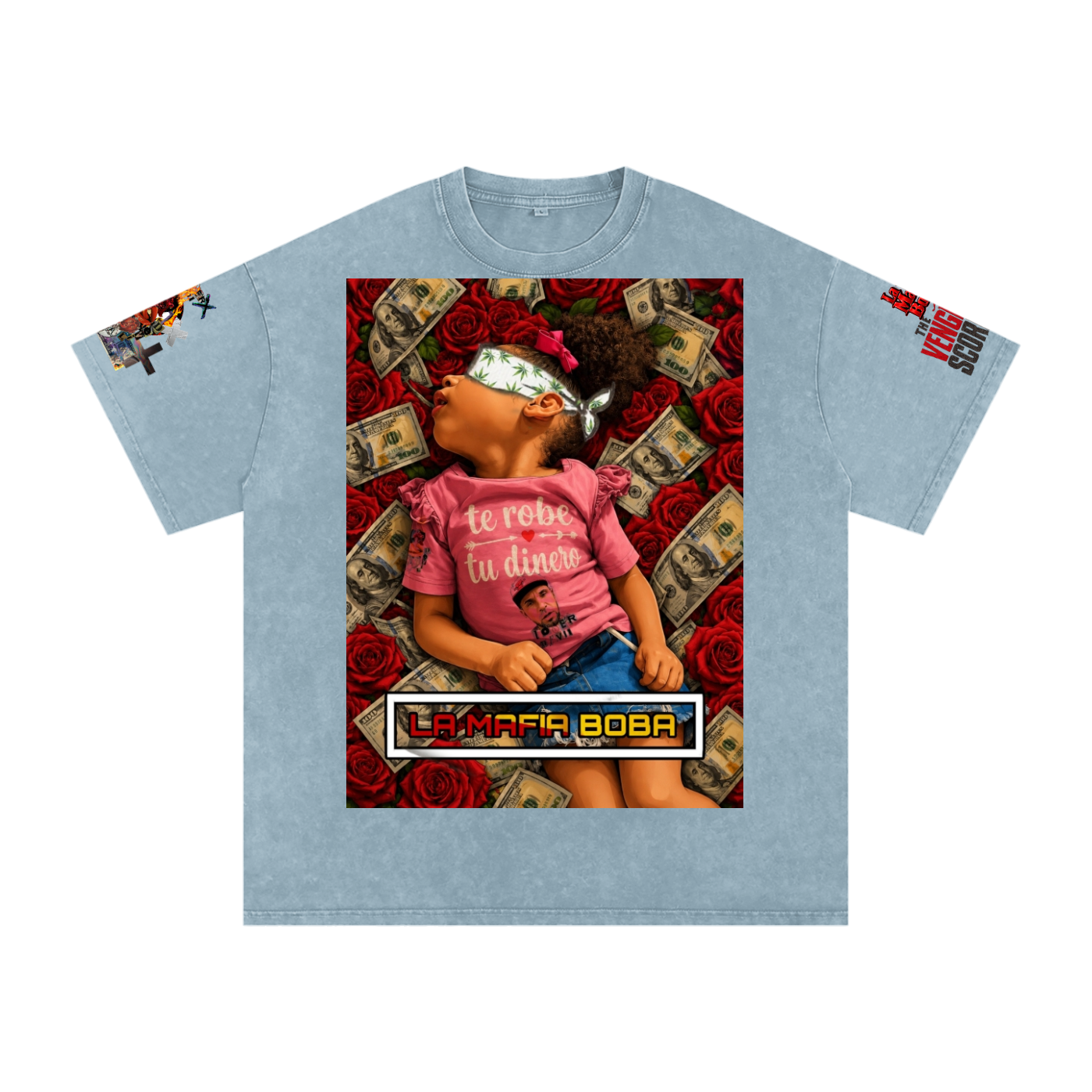 Snow Washed Oversized Cotton T-Shirt