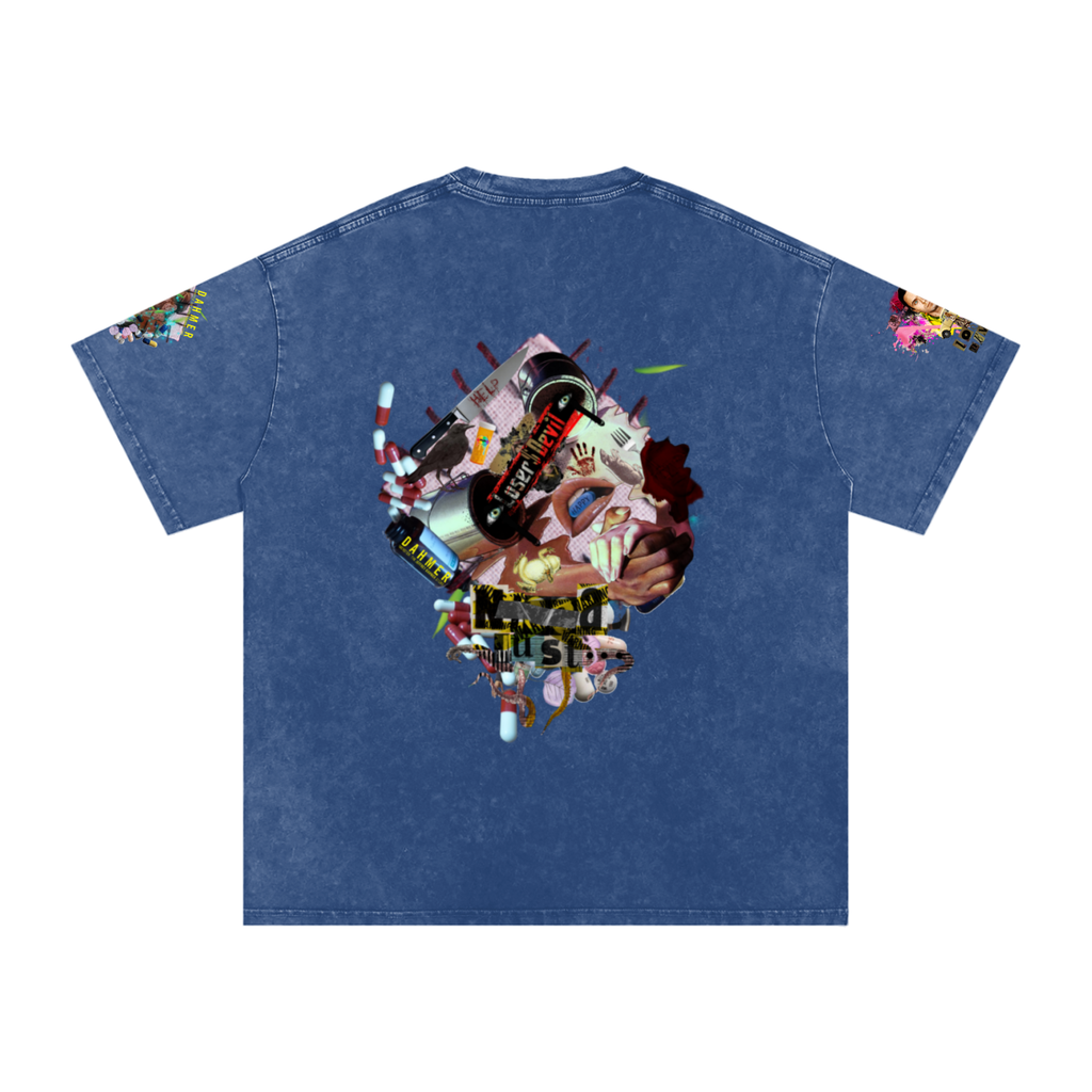 Snow Washed Oversized Cotton T-Shirt