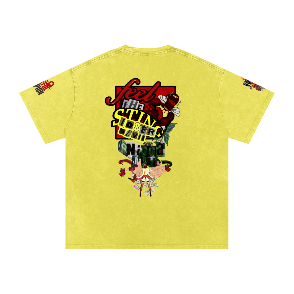 Snow Washed Oversized Cotton T-Shirt