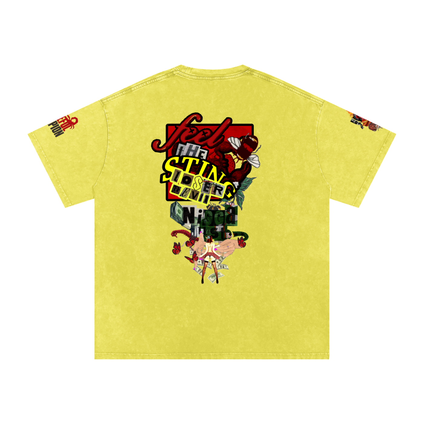 Snow Washed Oversized Cotton T-Shirt