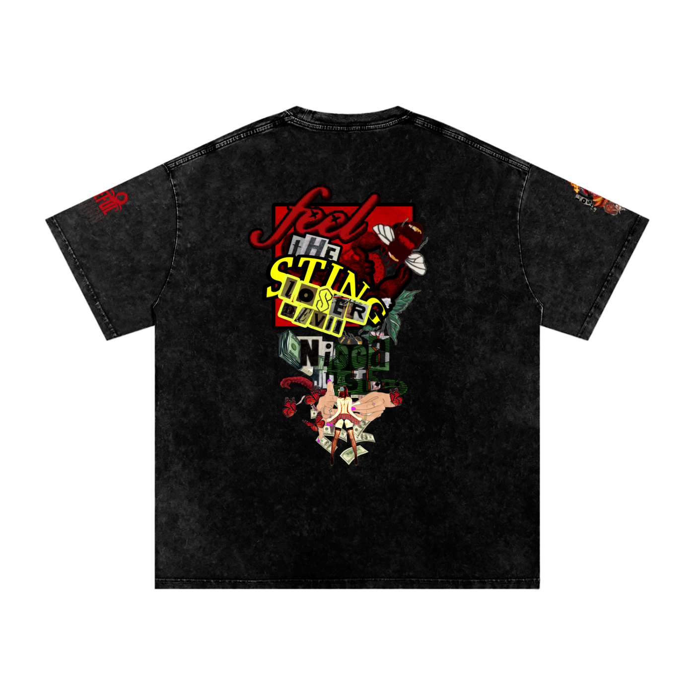 Snow Washed Oversized Cotton T-Shirt